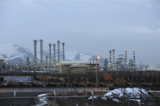 A view of Iran's heavy water nuclear facilities is seen, near the central city of Arak, on Jan. 15. Several international envoys — but crucially none from the world powers — got a look inside an Iranian nuclear site Saturday as part of a tour the Islamic Republic hopes will build support before a new round of talks on its disputed atomic activities.